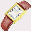 REVEUSE CLASSIQUE GOLD 26MM WITH TENTANT DARK BROWN CROCO