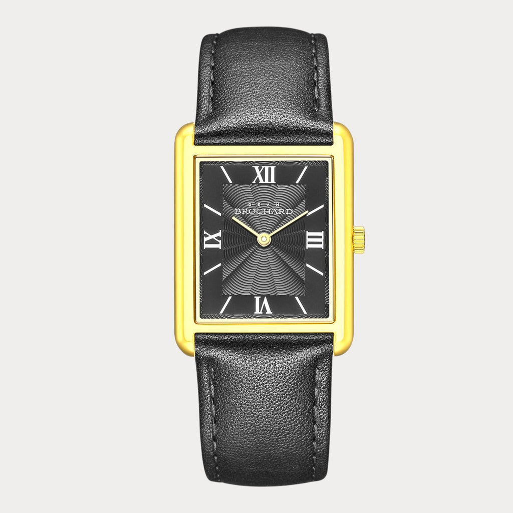 REVEUSE CLASSIQUE GOLD 23MM WITH SEDUISANT BLACK PLAIN