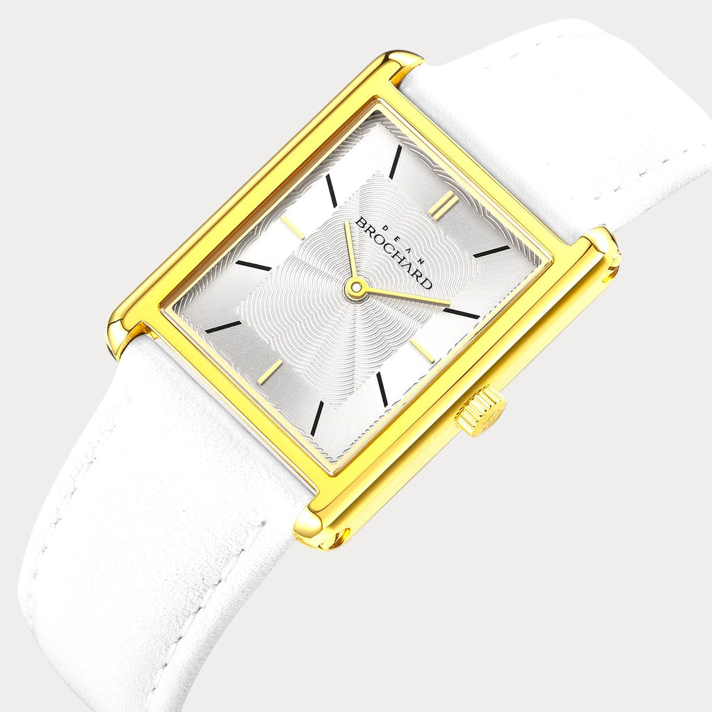 REVEUSE LEGENDE GOLD 26MM WITH AGREABLE WHITE PLAIN