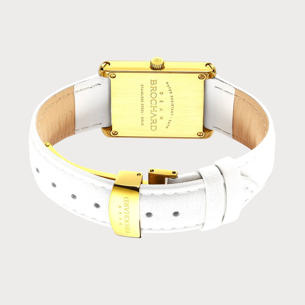 REVEUSE CLASSIQUE GOLD 23MM WITH AGREABLE WHITE PLAIN