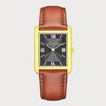 REVEUSE CLASSIQUE GOLD 23MM WITH IRRESISTIBLE DARK BROWN PLAIN