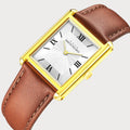 REVEUSE CLASSIQUE GOLD 23MM WITH IRRESISTIBLE DARK BROWN PLAIN