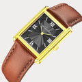 REVEUSE CLASSIQUE GOLD 26MM WITH  IRRESISTIBLE DARK BROWN PLAIN