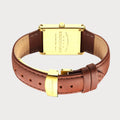 REVEUSE CLASSIQUE GOLD 23MM WITH IRRESISTIBLE DARK BROWN PLAIN