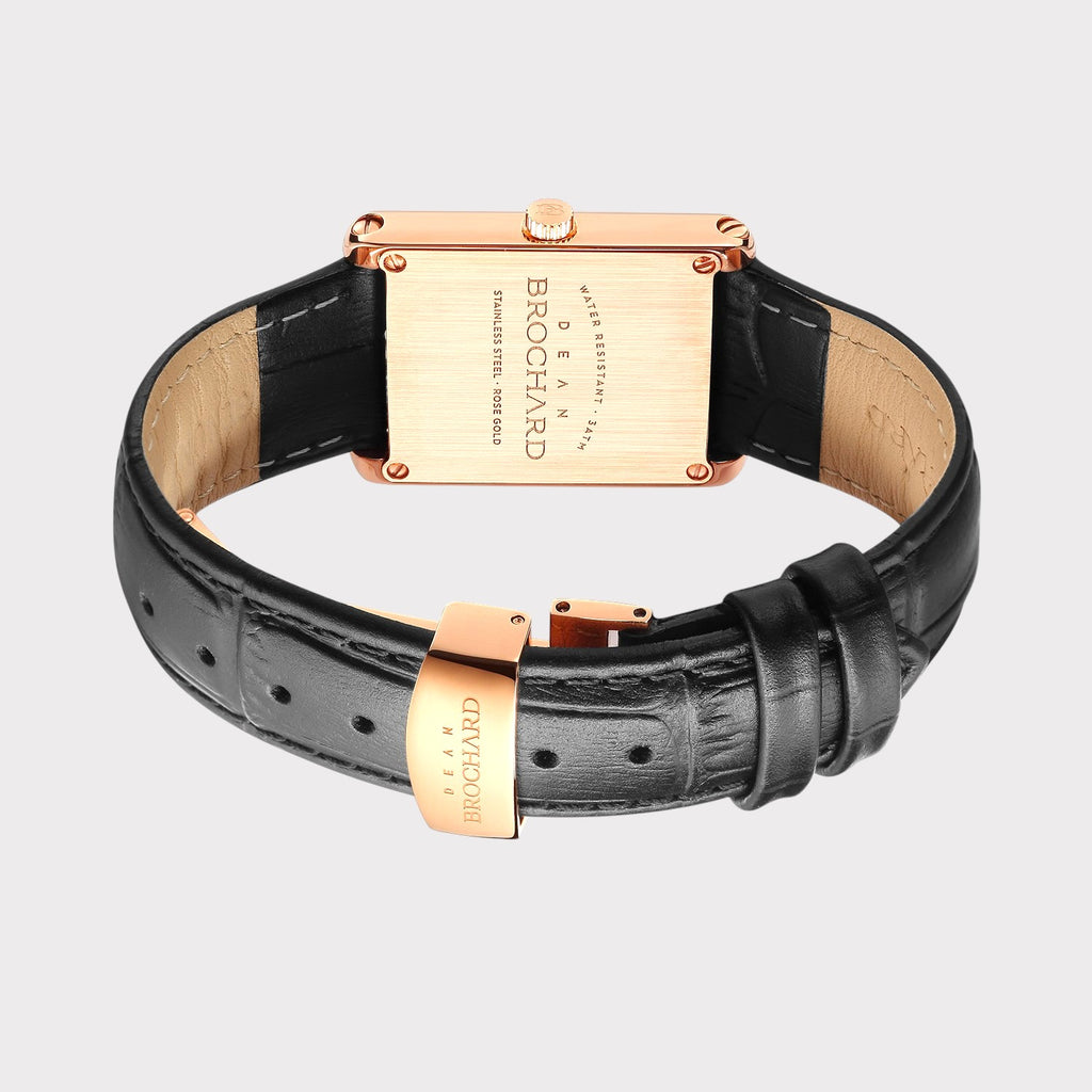 REVEUSE CLASSIQUE ROSE GOLD 26MM WITH MYSTERIEUX BLACK CROCO