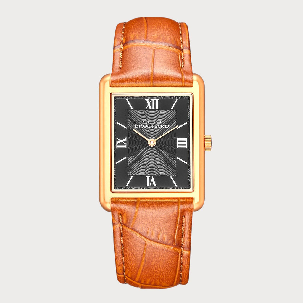 REVEUSE CLASSIQUE ROSE GOLD 23MM WITH SAVOUREUX LIGHT BROWN CROCO