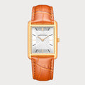 REVEUSE LEGENDE ROSE GOLD 23MM WITH SAVOUREUX LIGHT BROWN CROCO