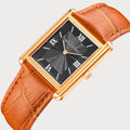 REVEUSE CLASSIQUE ROSE GOLD 23MM WITH SAVOUREUX LIGHT BROWN CROCO