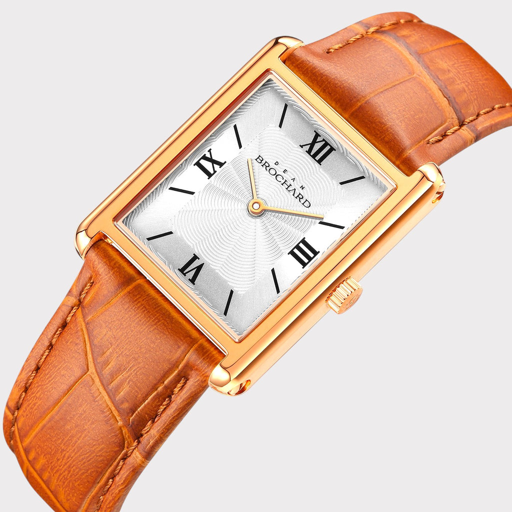 REVEUSE CLASSIQUE ROSE GOLD 26MM WITH SAVOUREUX LIGHT BROWN CROCO