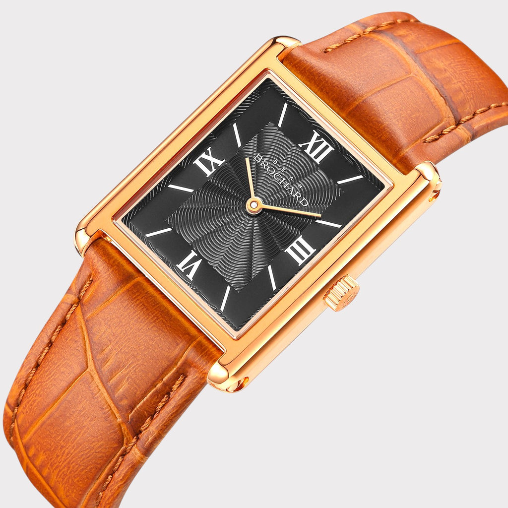 REVEUSE CLASSIQUE ROSE GOLD 26MM WITH SAVOUREUX LIGHT BROWN CROCO