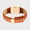 REVEUSE CLASSIQUE ROSE GOLD 23MM WITH SAVOUREUX LIGHT BROWN CROCO