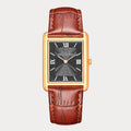 REVEUSE CLASSIQUE ROSE GOLD 26MM WITH TENTANT DARK BROWN CROCO