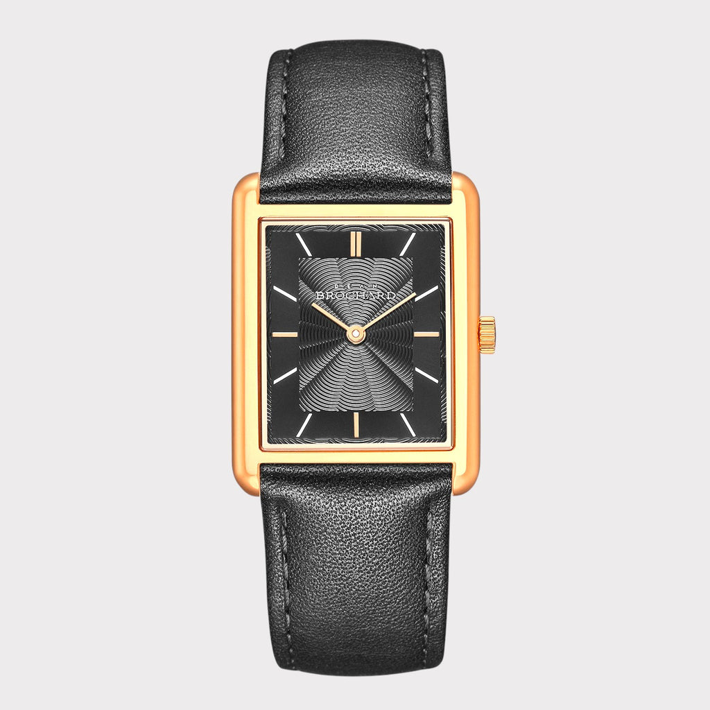 REVEUSE LEGENDE ROSE GOLD 26MM WITH SEDUISANT BLACK PLAIN