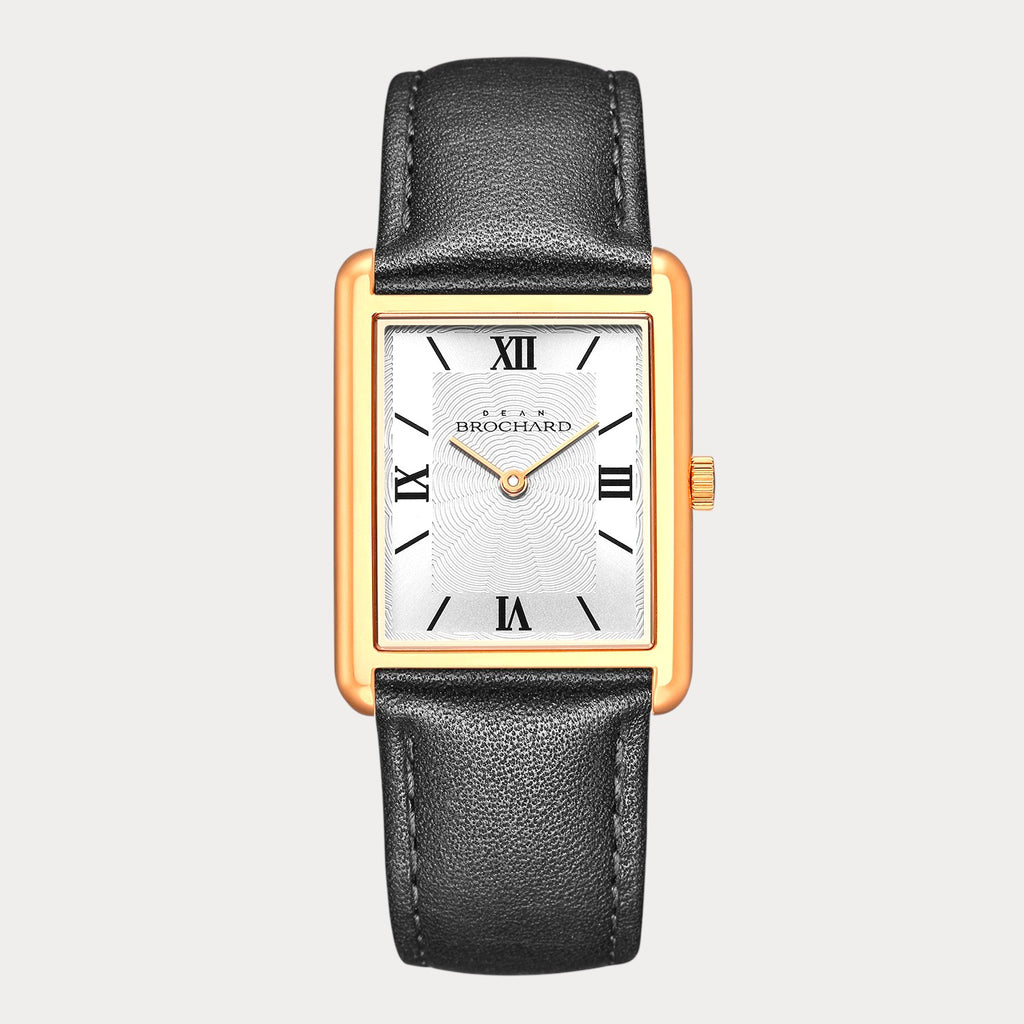 REVEUSE CLASSIQUE ROSE GOLD 23MM WITH SEDUISANT BLACK PLAIN