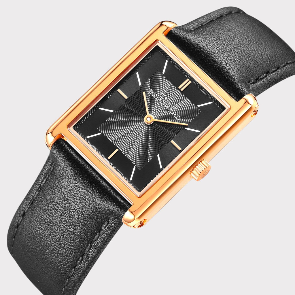 REVEUSE LEGENDE ROSE GOLD 26MM WITH SEDUISANT BLACK PLAIN