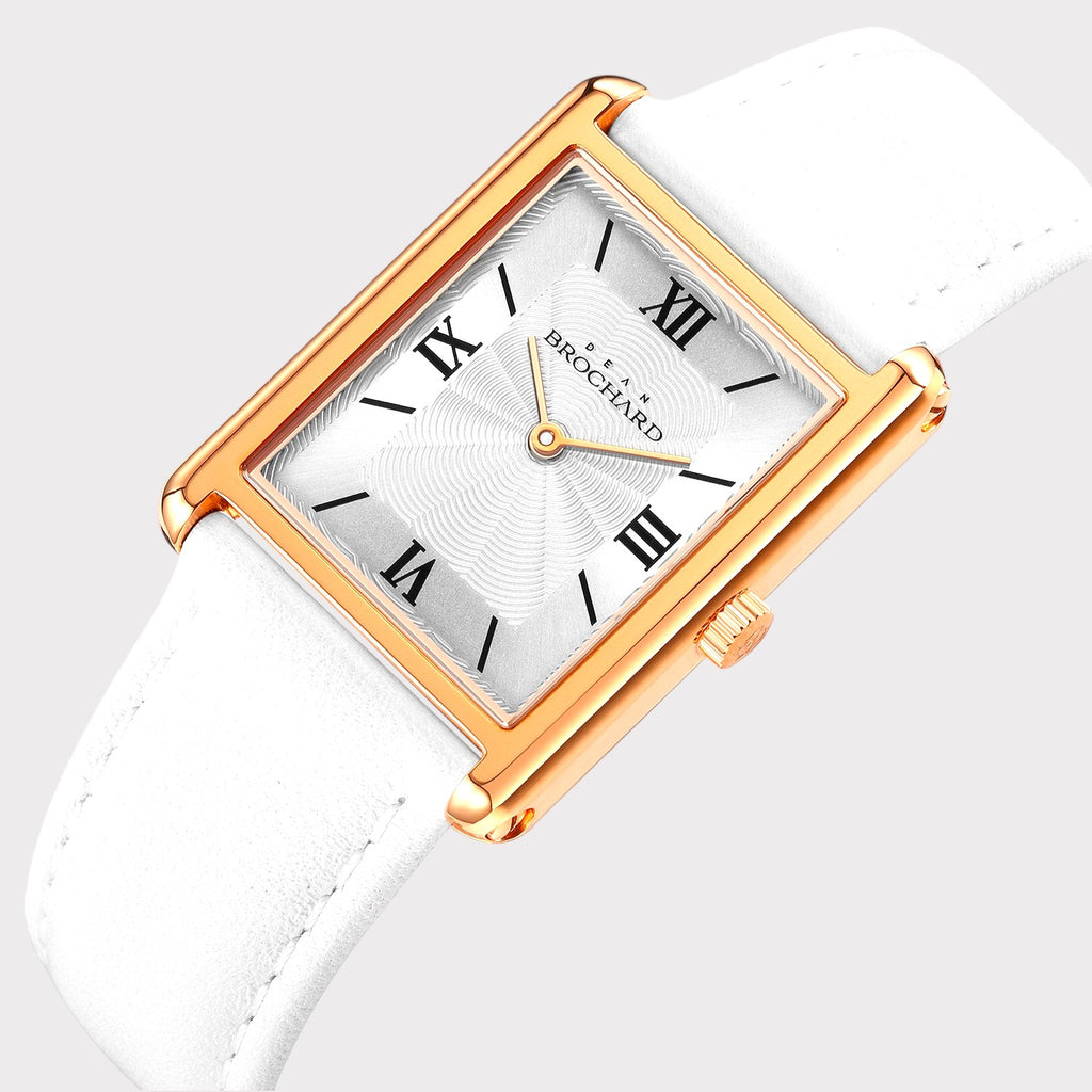 REVEUSE CLASSIQUE ROSE GOLD 26MM WITH AGREABLE WHITE PLAIN