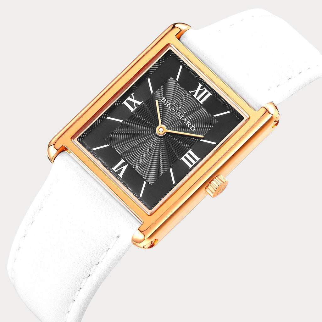 REVEUSE CLASSIQUE ROSE GOLD 23MM WITH AGREABLE WHITE PLAIN