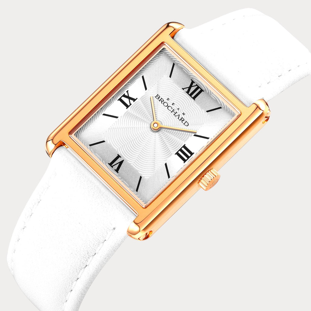 REVEUSE CLASSIQUE ROSE GOLD 23MM WITH AGREABLE WHITE PLAIN