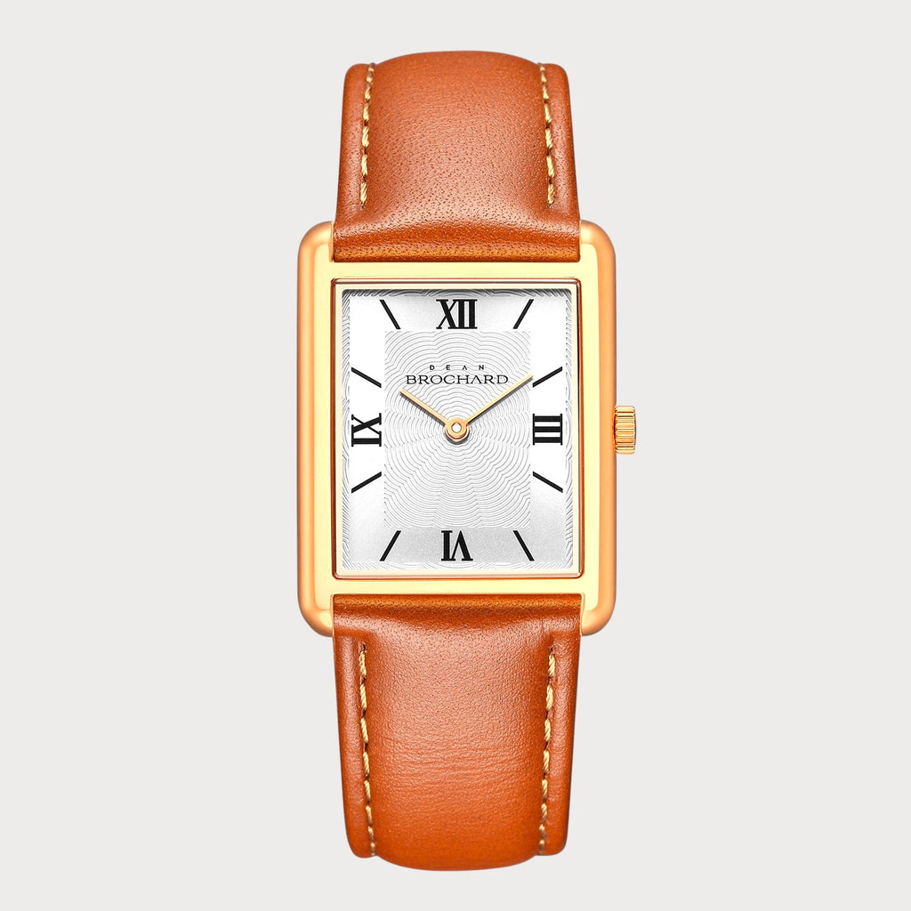 REVEUSE CLASSIQUE ROSE GOLD 23MM WITH SOPHISTIQUE LIGHT BROWN PLAIN