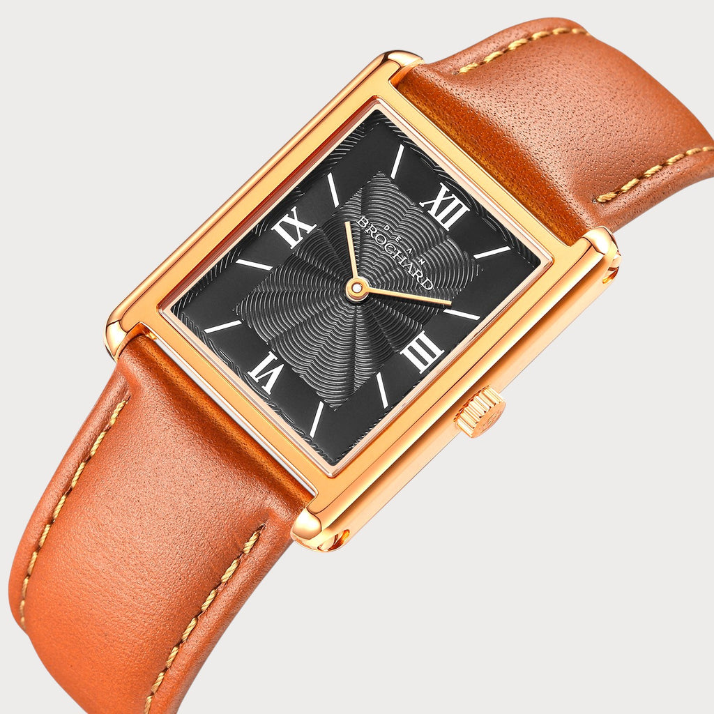 REVEUSE CLASSIQUE ROSE GOLD 23MM WITH SOPHISTIQUE LIGHT BROWN PLAIN