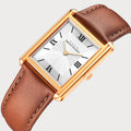 REVEUSE CLASSIQUE ROSE GOLD 23MM WITH IRRESISTIBLE DARK BROWN PLAIN