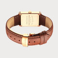 REVEUSE CLASSIQUE ROSE GOLD 23MM WITH IRRESISTIBLE DARK BROWN PLAIN