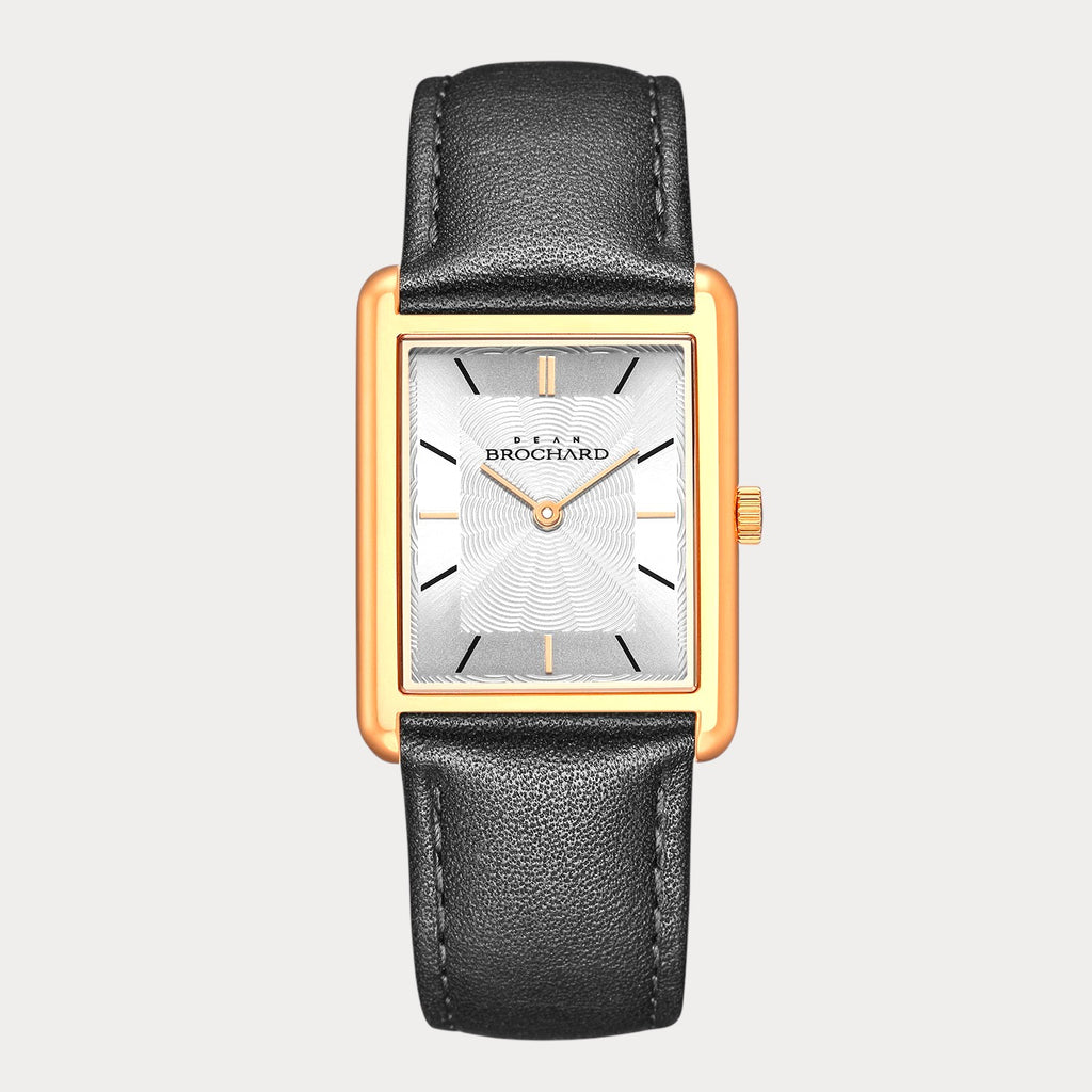 REVEUSE LEGENDE ROSE GOLD 23MM WITH SEDUISANT BLACK PLAIN