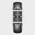 REVEUSE  CLASSIQUE SILVER 23MM WITH MYSTERIEUX BLACK CROCO