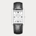 REVEUSE  CLASSIQUE SILVER 23MM WITH MYSTERIEUX BLACK CROCO