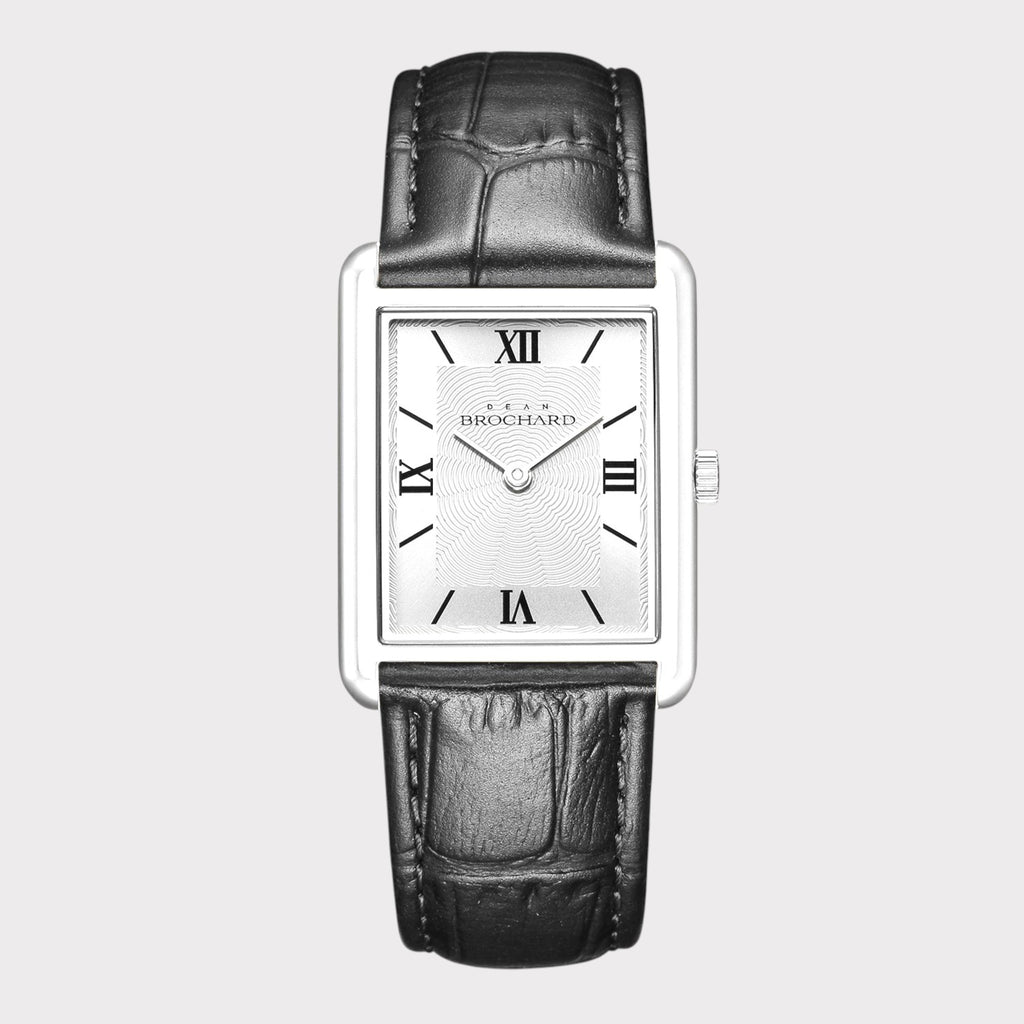 REVEUSE CLASSIQUE SILVER 26MM WITH MYSTERIEUX BLACK CROCO