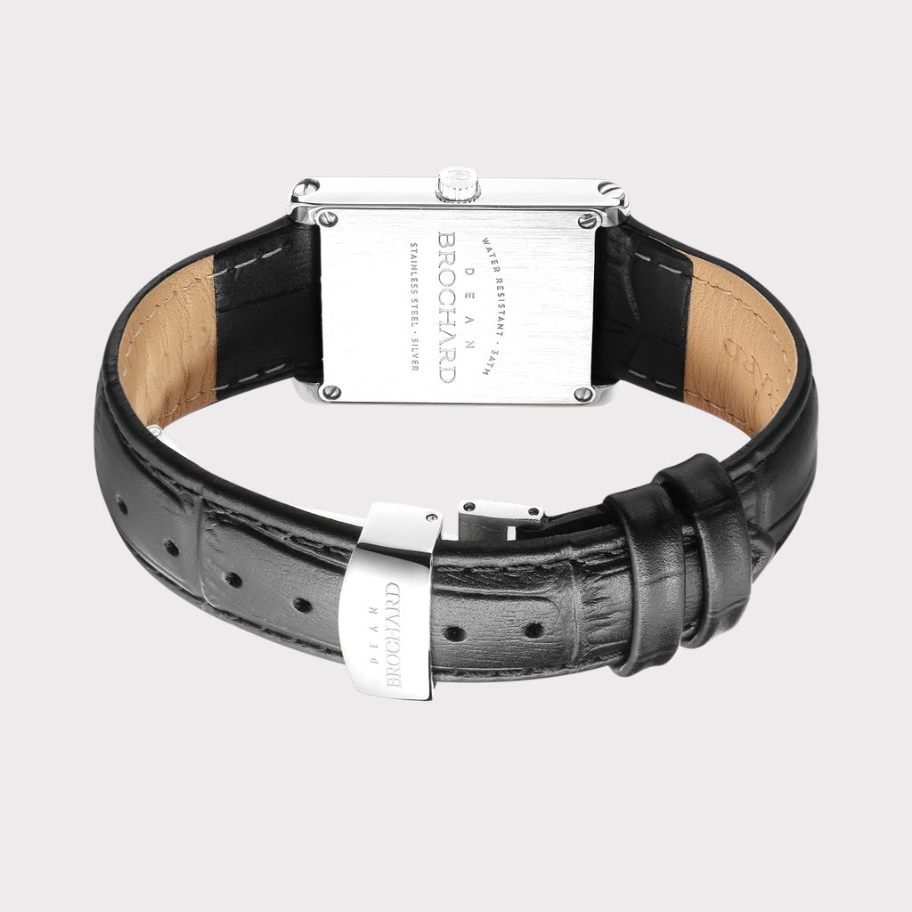 REVEUSE CLASSIQUE SILVER 26MM WITH MYSTERIEUX BLACK CROCO