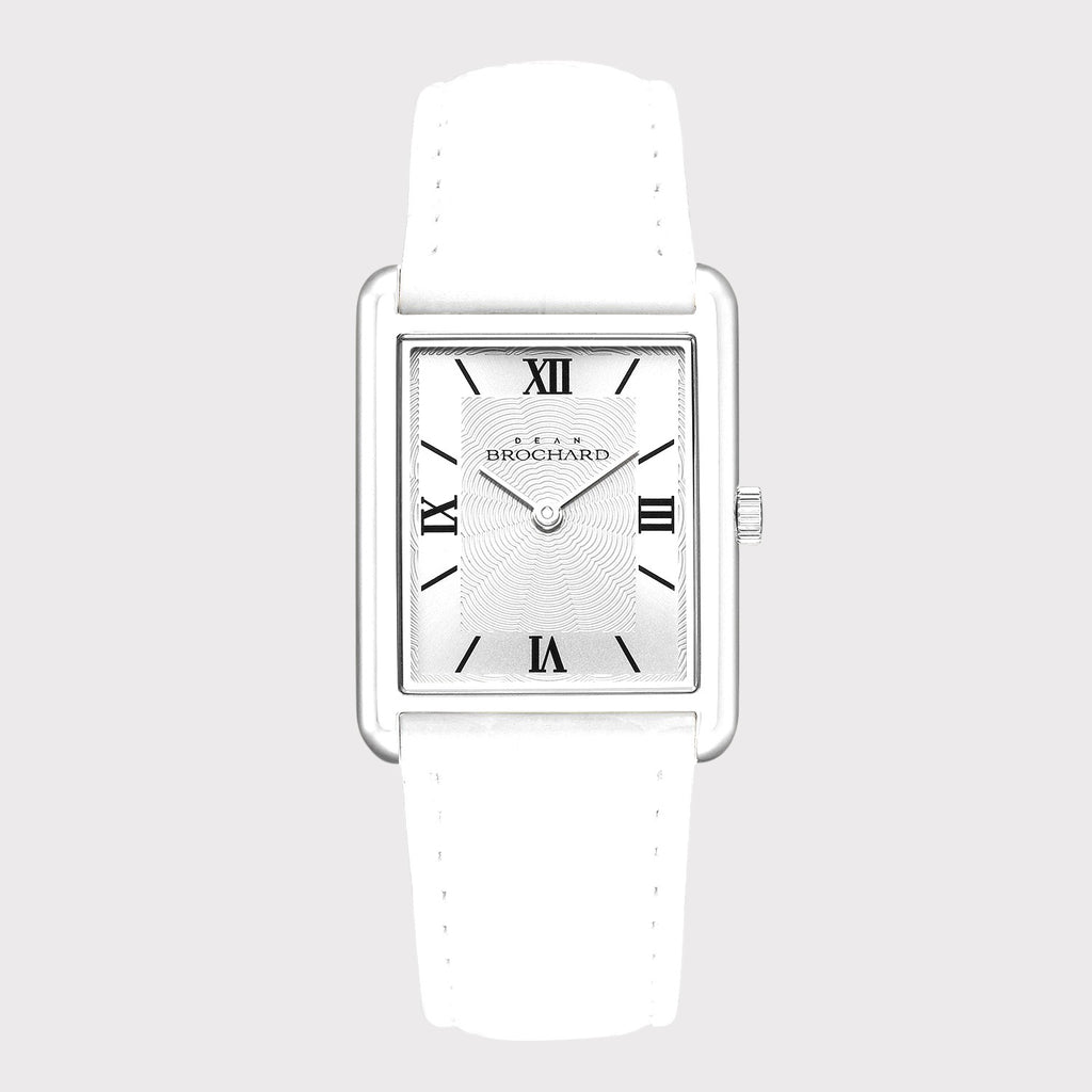 REVEUSE CLASSIQUE SILVER 23MM WITH ENSOLEILLE WHITE  CROCO