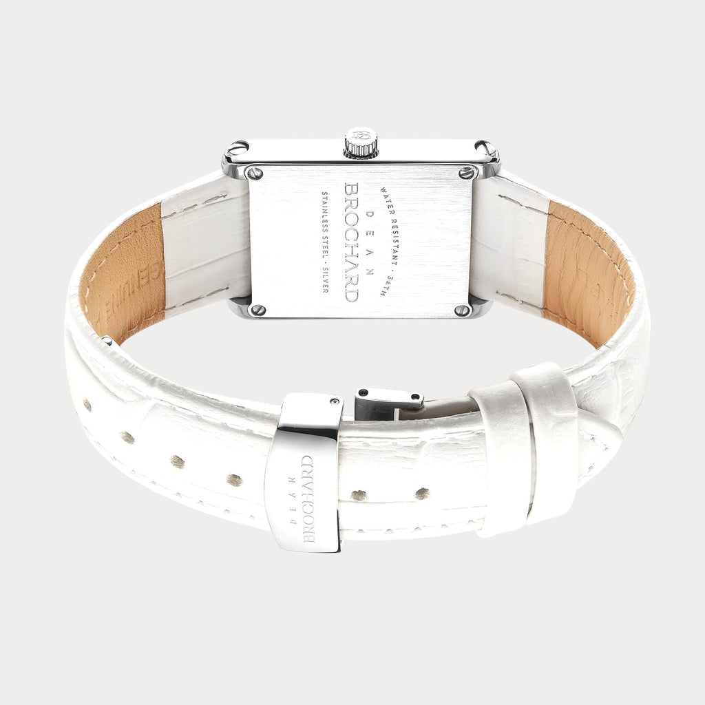 REVEUSE CLASSIQUE SILVER 26MM WITH ENSOLEILLE WHITE CROCO