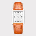 REVEUSE CLASSIQUE SILVER 26MM WITH SAVOUREUX LIGHT BROWN CROCO