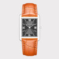 REVEUSE CLASSIQUE SILVER 26MM WITH SAVOUREUX LIGHT BROWN CROCO