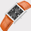 REVEUSE CLASSIQUE SILVER 26MM WITH SAVOUREUX LIGHT BROWN CROCO