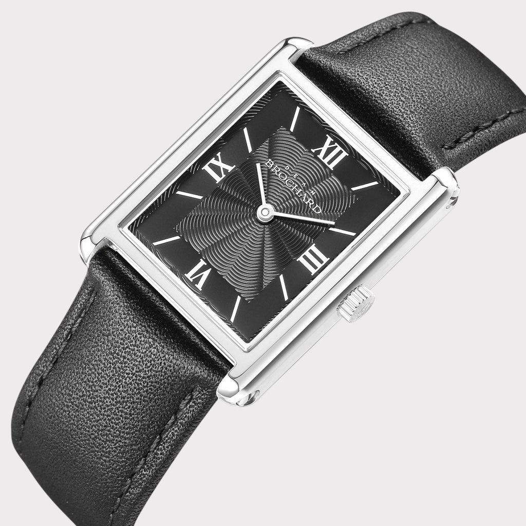 REVEUSE CLASSIQUE SILVER 26MM WITH SEDUISANT BLACK PLAIN