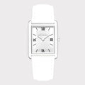 REVEUSE CLASSIQUE SILVER 26MM WITH AGREABLE WHITE PLAIN