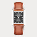 REVEUSE CLASSIQUE SILVER 26MM WITH  IRRESISTIBLE DARK BROWN PLAIN