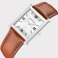 REVEUSE CLASSIQUE SILVER 26MM WITH  IRRESISTIBLE DARK BROWN PLAIN